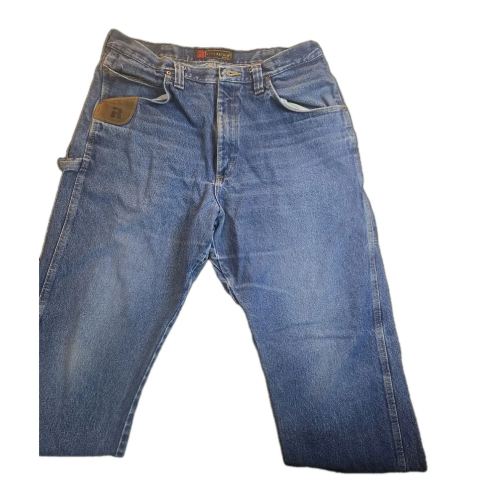 Rustler Durashield Men’s Jeans 36x34 Blue Workwear Denim Straight Leg